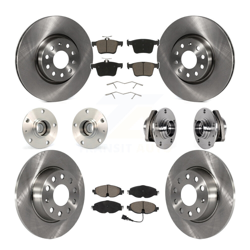 Kit de rotors et plaquettes de frein avec roulement de moyeu avant et arrière (10 pièces) pour Audi A3 Sportback e-tro
