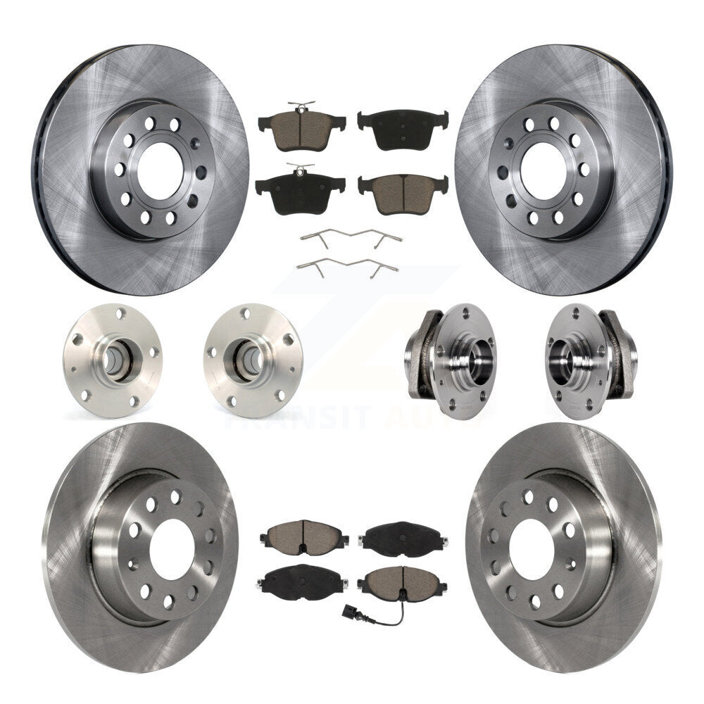 Kit de rotor et de plaquettes de frein à disque, roulement de moyeu avant et arrière (10 pièces) pour Audi A3 2.0 2016