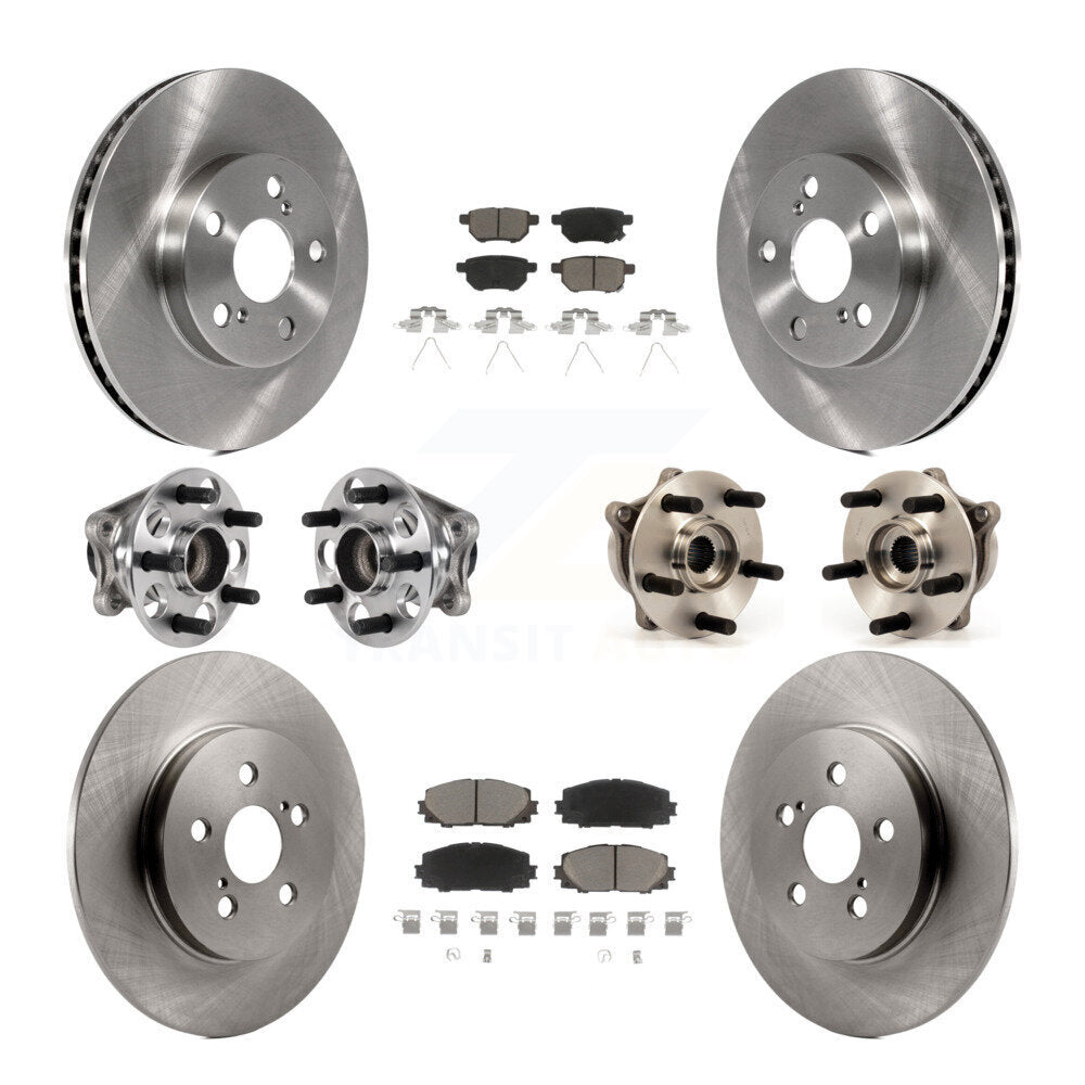Kit de rotors et plaquettes de frein à disque, roulements de moyeu avant et arrière (10 pièces) pour Lexus CT200h