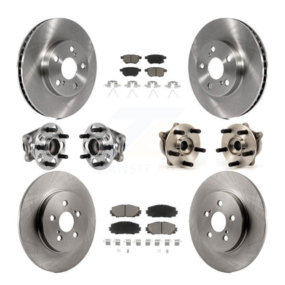 Kit de rotors et plaquettes de frein à disque, roulements de moyeu avant et arrière (10 pièces) pour Lexus CT200h