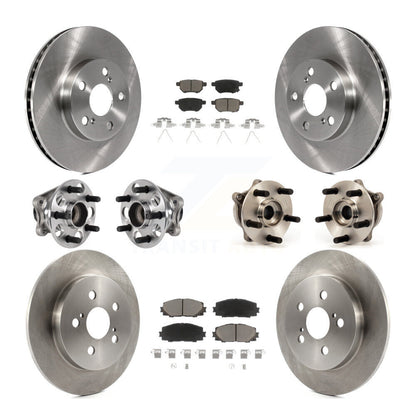 Kit de rotors et plaquettes de frein à disque, roulements de moyeu avant et arrière (10 pièces) pour Lexus CT200h