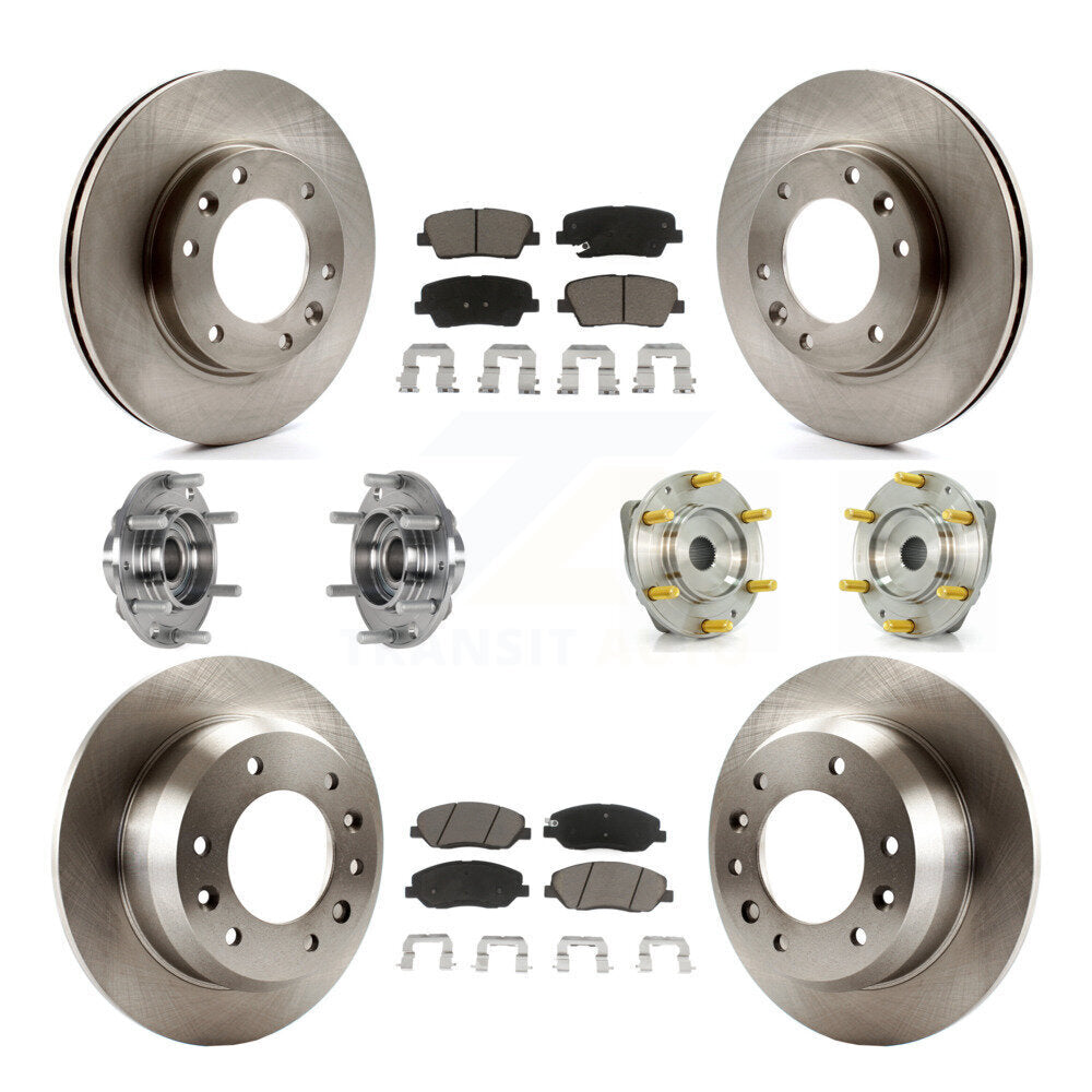 Kit de rotors et plaquettes de frein à disque, roulement de moyeu avant et arrière (10 pièces) pour Kia Sedona Hyunda