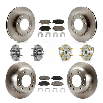 Kit de rotors et plaquettes de frein à disque, roulement de moyeu avant et arrière (10 pièces) pour Kia Sedona Hyunda