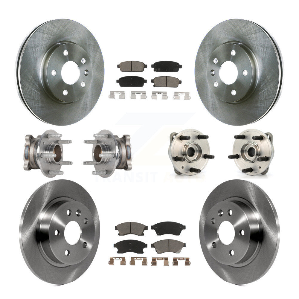 Kit de rotors et plaquettes de frein, roulement de moyeu avant et arrière (10 pièces) pour Chevrolet Cruze Limite