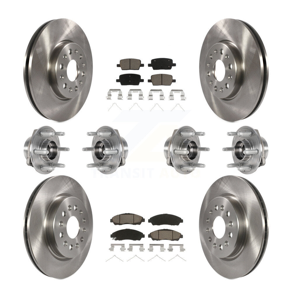 Kit de Rotor et de plaquettes de frein, roulement de moyeu avant et arrière (10 pièces) pour Chevrolet Traverse GM