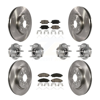 Kit de Rotor et de plaquettes de frein, roulement de moyeu avant et arrière (10 pièces) pour Chevrolet Traverse GM