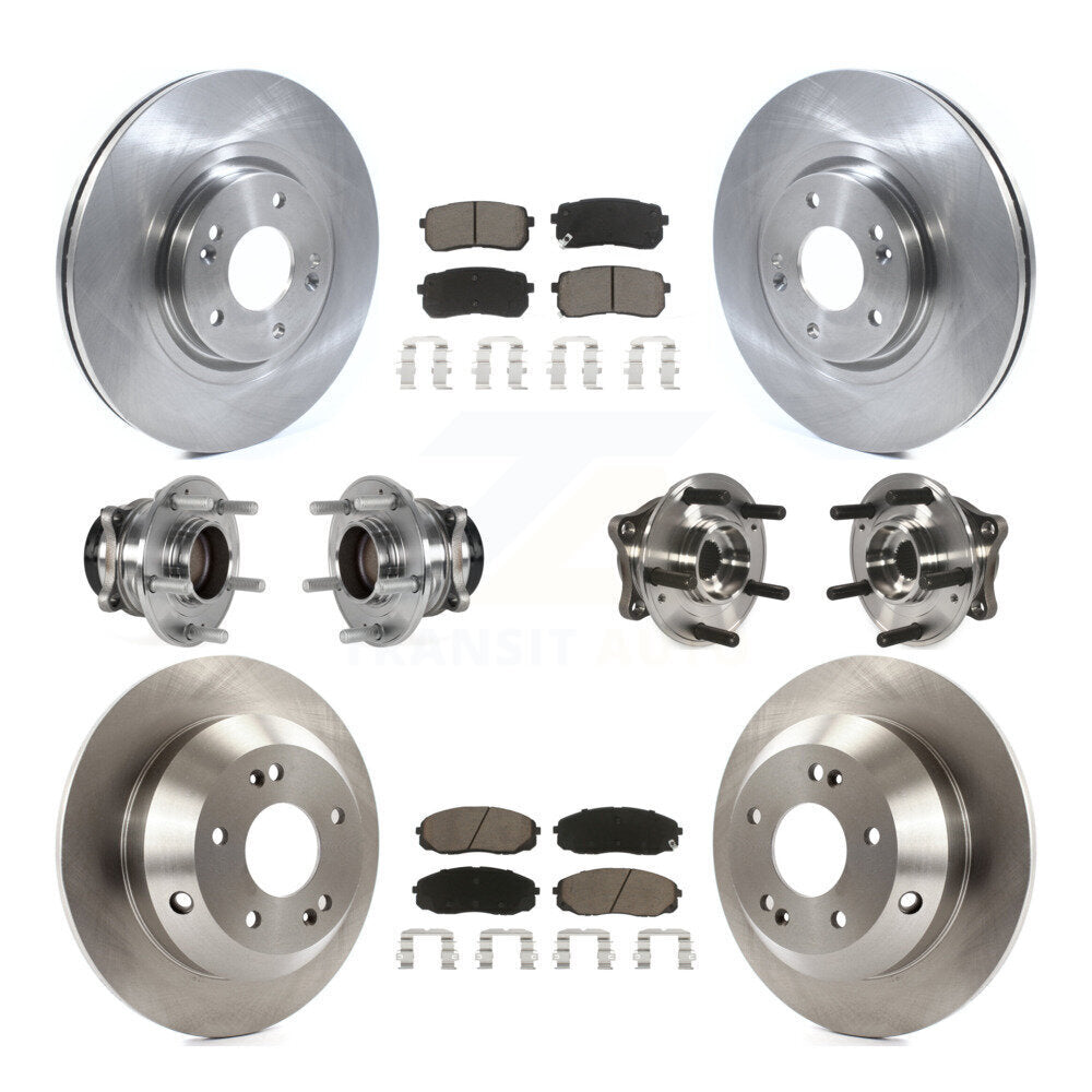 Kit de plaquettes de rotor de frein à disque, roulement de moyeu avant et arrière (10 pièces) pour Kia Sedon 2015 – 2021