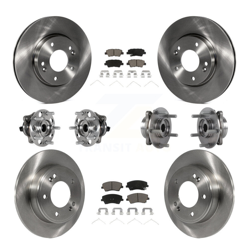 Kit de plaquettes de Rotor de frein, roulement de moyeu avant et arrière (10 pièces) pour Hyundai Elantra 2.0 17-20