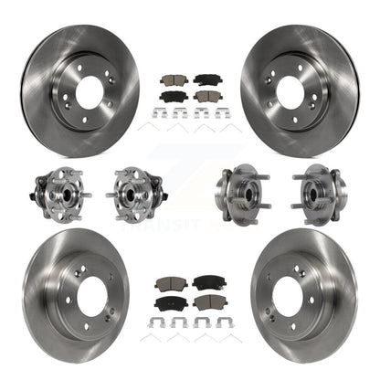 Kit de plaquettes de Rotor de frein, roulement de moyeu avant et arrière (10 pièces) pour Hyundai Elantra 2.0 17-20