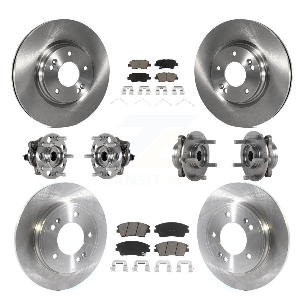 Kit de plaquettes de Rotor de frein, roulement de moyeu avant et arrière (10 pièces) pour Hyundai Elantra 1.6 17-20