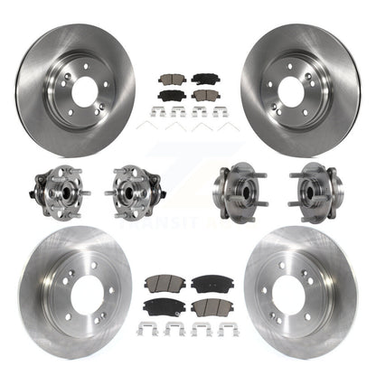 Kit de plaquettes de Rotor de frein, roulement de moyeu avant et arrière (10 pièces) pour Hyundai Elantra 1.6 17-20