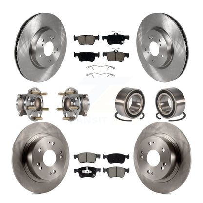 Kit de rotors et plaquettes de frein à disque, roulements de moyeu avant et arrière (10 pièces) pour Honda Accord