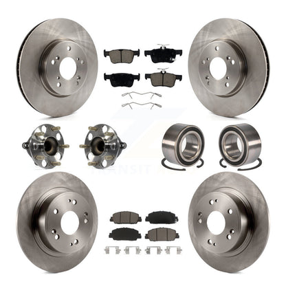 Kit de rotors et plaquettes de frein à disque, roulements de moyeu avant et arrière (10 pièces) pour Honda Accord