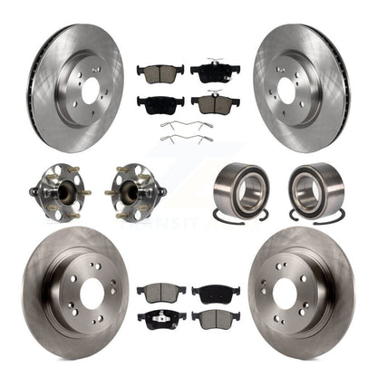 Kit de rotors et plaquettes de frein à disque, roulements de moyeu avant et arrière (10 pièces) pour Honda Accord
