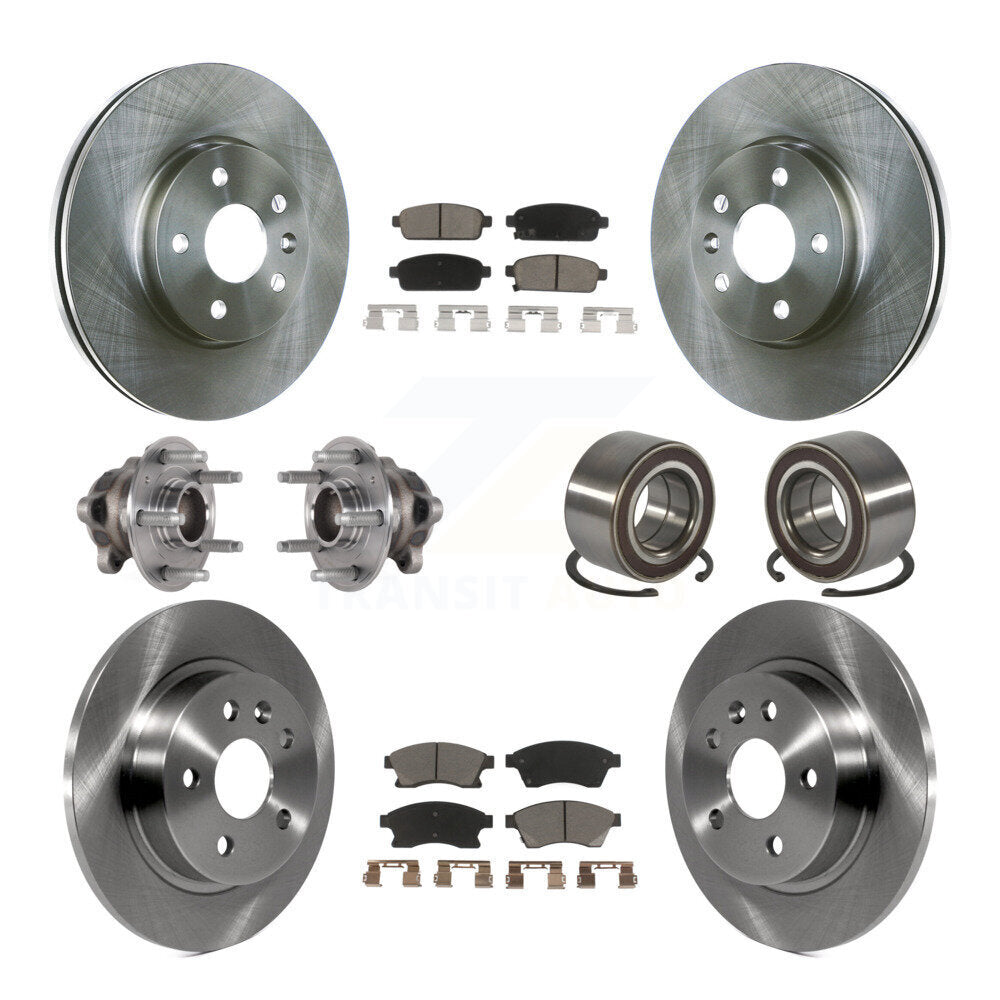 Kit de plaquettes de rotor de frein, roulement de moyeu avant et arrière (10 pièces) pour Chevrolet Soni 2016 – 2017