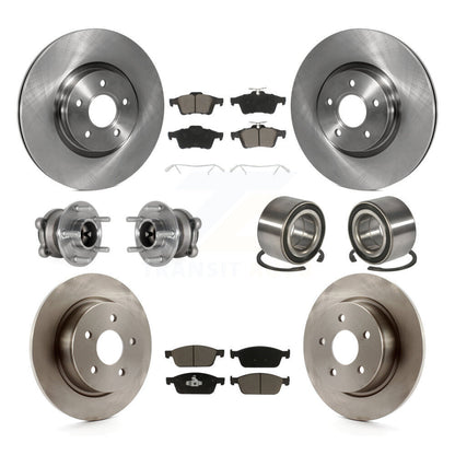 Kit de plaquettes de Rotor de frein, roulement de moyeu avant et arrière (10 pièces), pour Ford Escape FWD avec 2.0