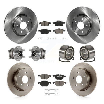 Kit de Rotor et de plaquettes de frein à disque, roulement de moyeu avant et arrière (10 pièces) pour Ford Escape c-ma