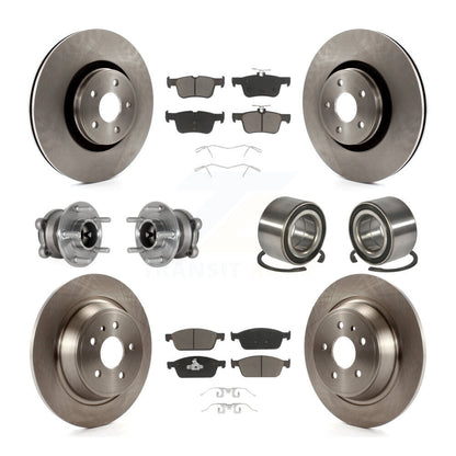 Kit de Rotor et de plaquettes de frein à disque, roulement de moyeu de roue avant et arrière (10 pièces) pour Lincoln MK