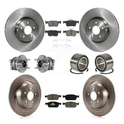 Kit de rotors et plaquettes de frein avec roulement de moyeu avant et arrière (10 pièces) pour Ford Escape Lincoln MK