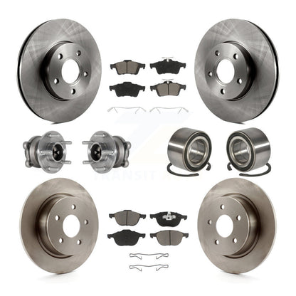Kit de Rotor et plaquettes de frein à disque, roulement de moyeu de roue avant et arrière (10 pièces) pour Ford c-ma