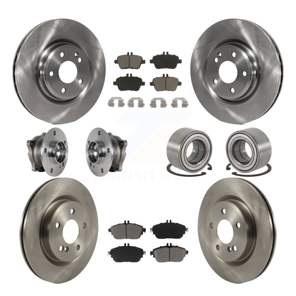 Kit de Rotor et de plaquettes de frein, roulement de moyeu avant et arrière (10 pièces) pour Mercedes-Benz GLA250 AW