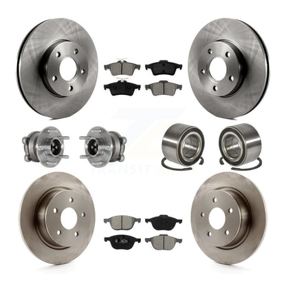 Kit de Rotor et plaquettes de frein à disque, roulement de moyeu de roue avant et arrière (10 pièces) pour Ford c-ma