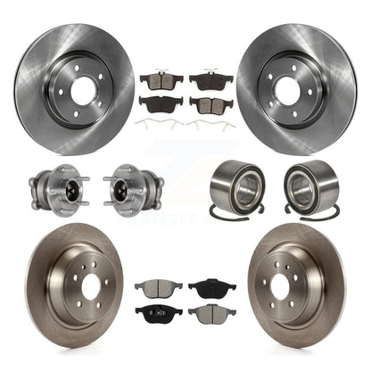 Kit de Rotor et de plaquettes de frein à disque, roulement de moyeu de roue avant et arrière (10 pièces) pour Ford Escap