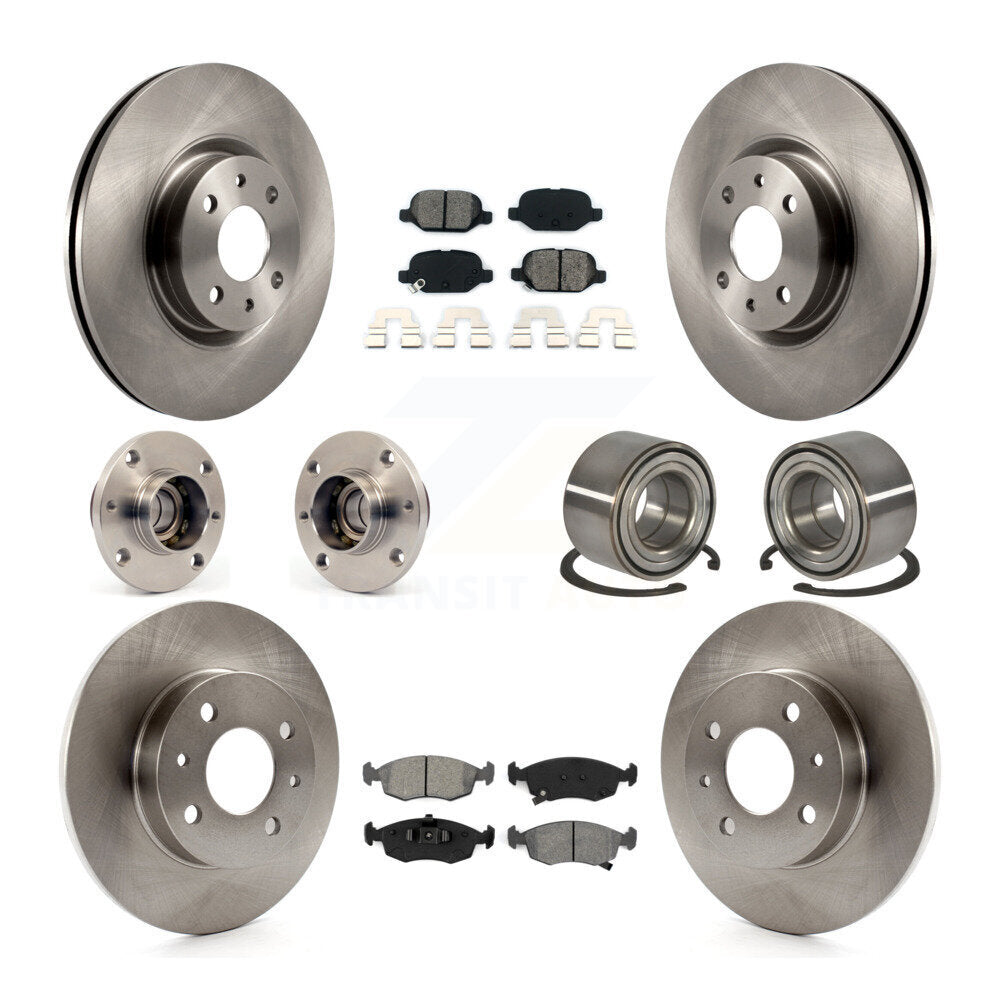 Kit de rotor et de plaquettes de frein à disque, ensemble de roulements de moyeu avant et arrière (10 pièces) pour Fiat 50