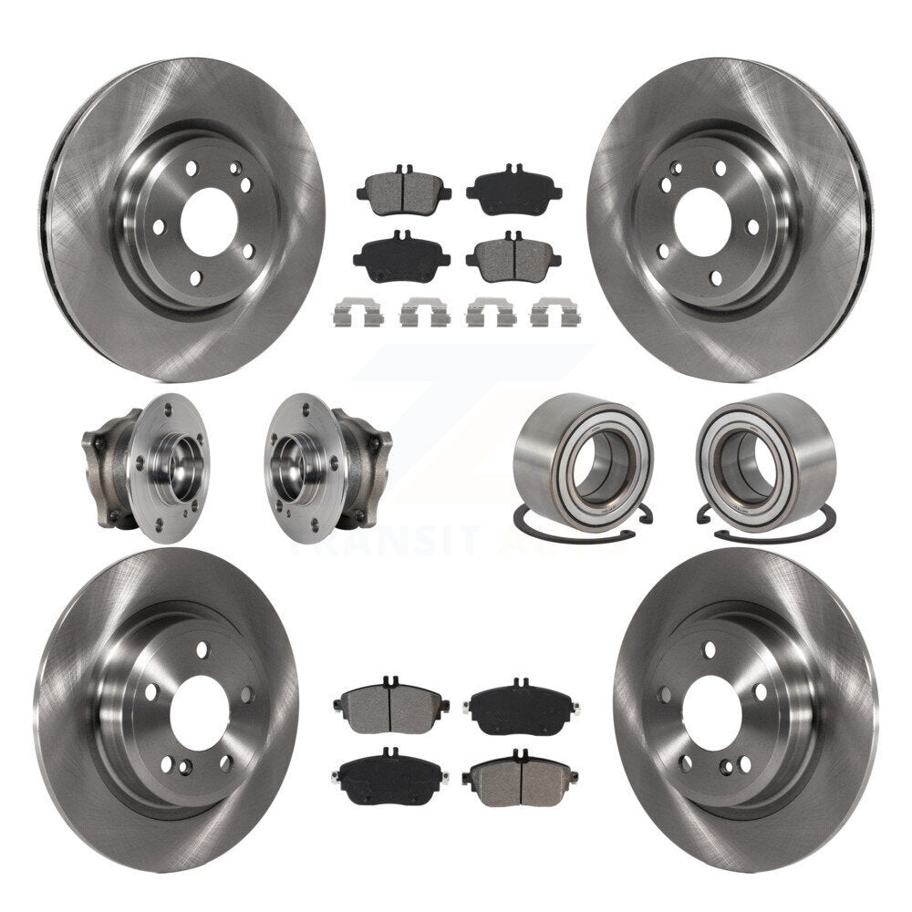 Kit de Rotor et de plaquettes de frein, roulement de moyeu avant et arrière (10 pièces) pour Mercedes-Benz GLA250 AW
