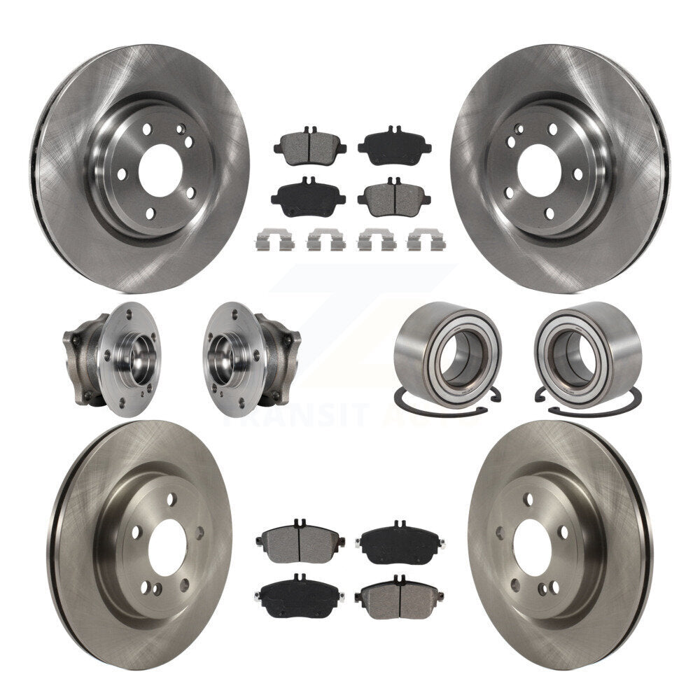 Kit de Rotor et de plaquettes de frein, roulement de moyeu avant et arrière (10 pièces) pour Mercedes-Benz GLA250 AW