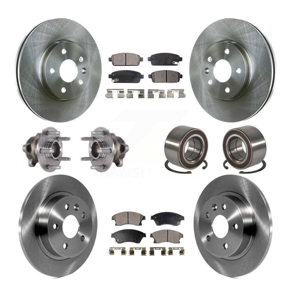 Kit de plaquettes de rotor de frein, roulement de moyeu avant et arrière (10 pièces) pour Chevrolet Soni 2016 – 2017