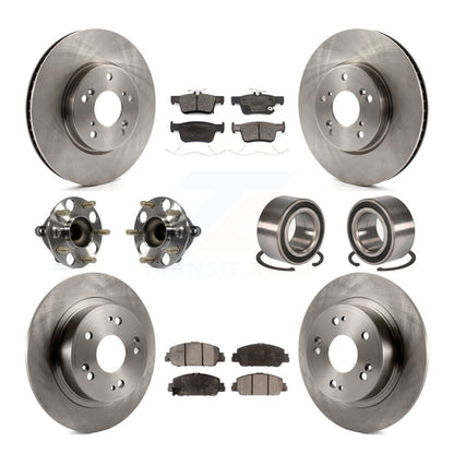 Kit de rotors et plaquettes de frein à disque, roulements de moyeu avant et arrière (10 pièces) pour Honda Accord