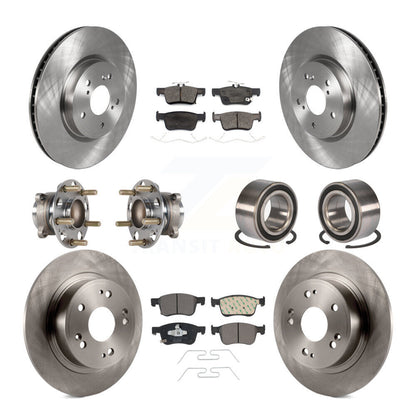 Kit de rotors et plaquettes de frein à disque, roulements de moyeu avant et arrière (10 pièces) pour Honda Accord