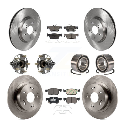 Kit de rotors et plaquettes de frein à disque, roulements de moyeu avant et arrière (10 pièces) pour Honda Accord