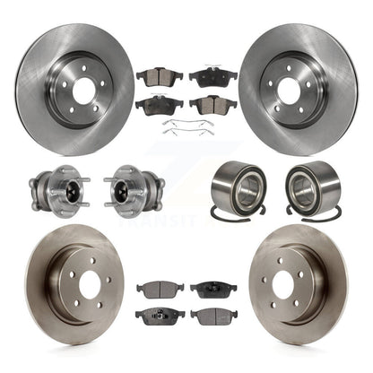 Kit de plaquettes de Rotor de frein, roulement de moyeu avant et arrière (10 pièces), pour Ford Escape FWD avec 2.0