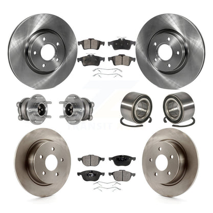 Kit de Rotor et de plaquettes de frein à disque, roulement de moyeu avant et arrière (10 pièces) pour Ford Escape c-ma