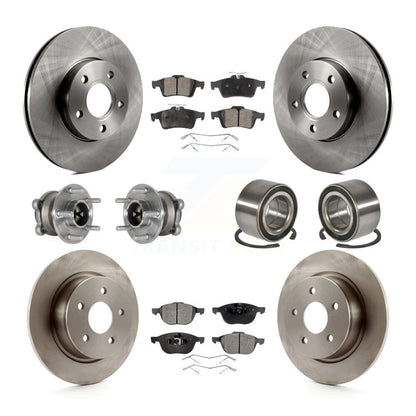 Kit de Rotor et plaquettes de frein à disque, roulement de moyeu de roue avant et arrière (10 pièces) pour Ford c-ma