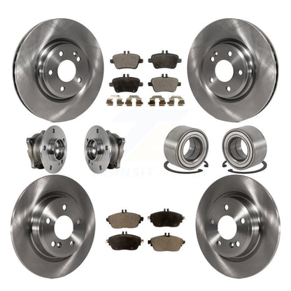 Kit de Rotor et de plaquettes de frein, roulement de moyeu avant et arrière (10 pièces) pour Mercedes-Benz GLA250 AW