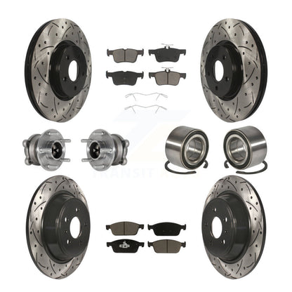 Kit de plaquettes de Rotor de frein revêtues de roulement de moyeu avant et arrière (10 pièces) pour Ford Escape Lincol