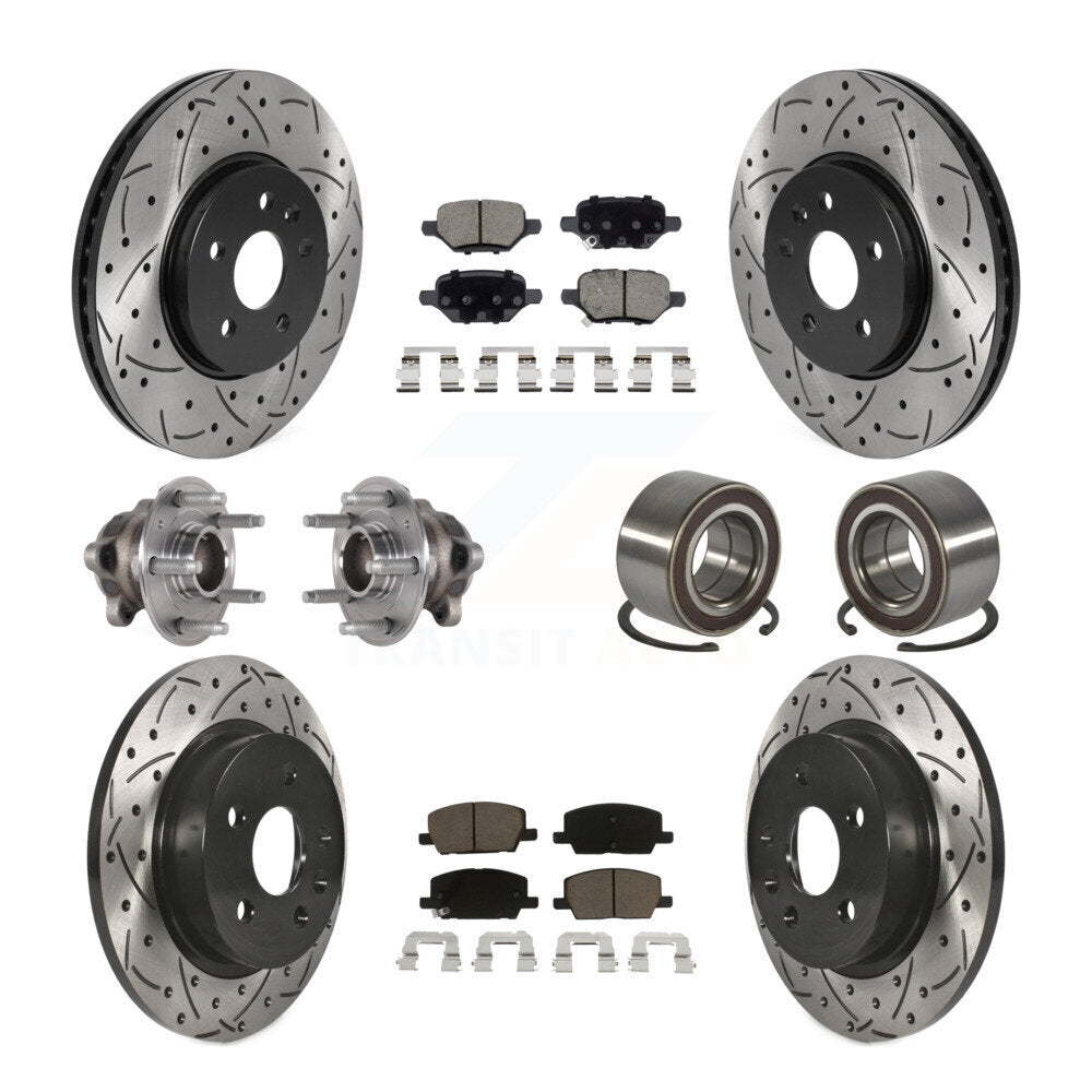 Kit de plaquettes de Rotor de frein, roulement de moyeu avant et arrière (10 pièces) pour Buick Encore Trax FW