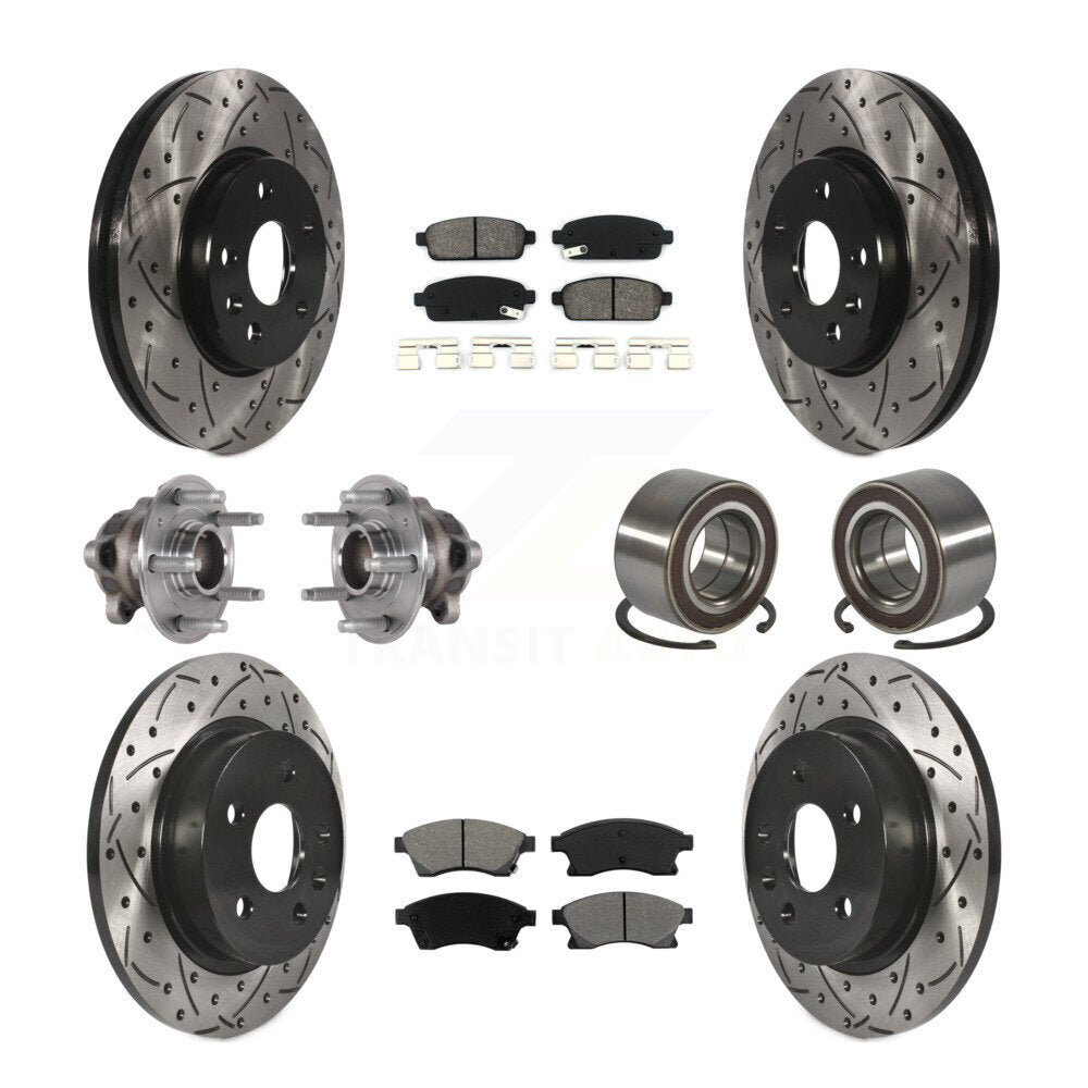 Kit de plaquettes de Rotor de frein, roulement de moyeu avant et arrière (10 pièces) pour Chevrolet Soni 16-17