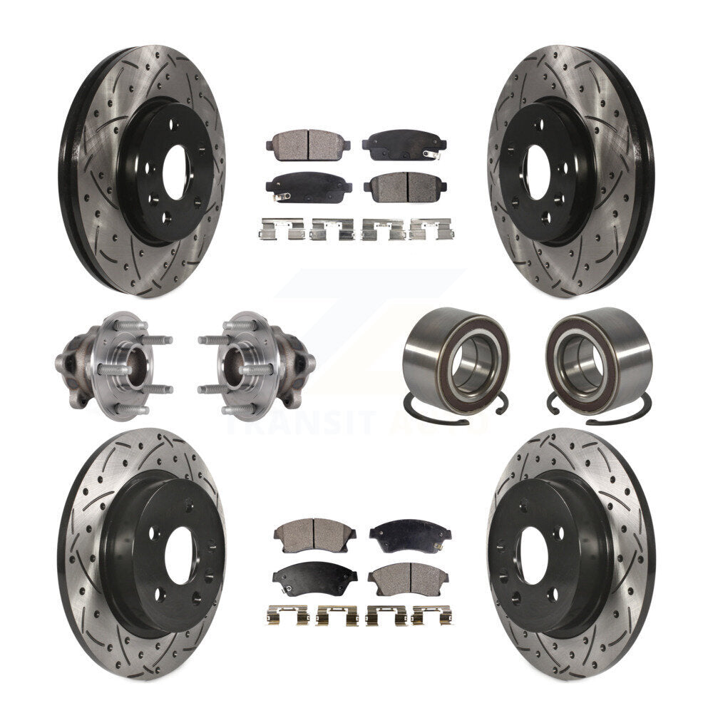 Kit de plaquettes de Rotor de frein, roulement de moyeu avant et arrière (10 pièces) pour Chevrolet Soni 16-17
