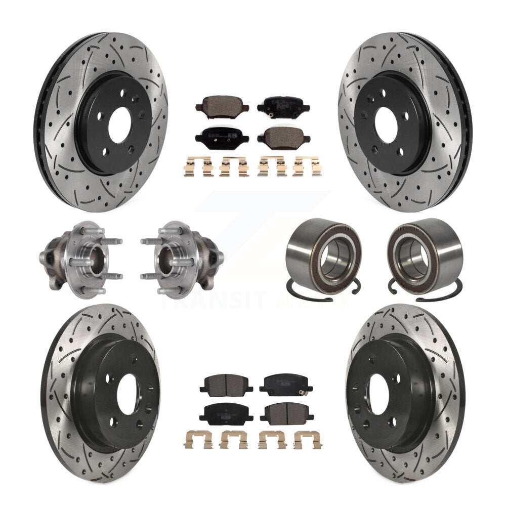 Kit de plaquettes de Rotor de frein, roulement de moyeu avant et arrière (10 pièces) pour Buick Encore Trax FW