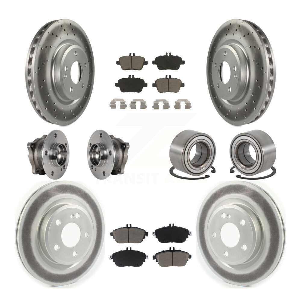 Kit de plaquettes de rotor de frein, roulement de moyeu avant et arrière (10 pièces) pour Mercedes-Benz CLA25