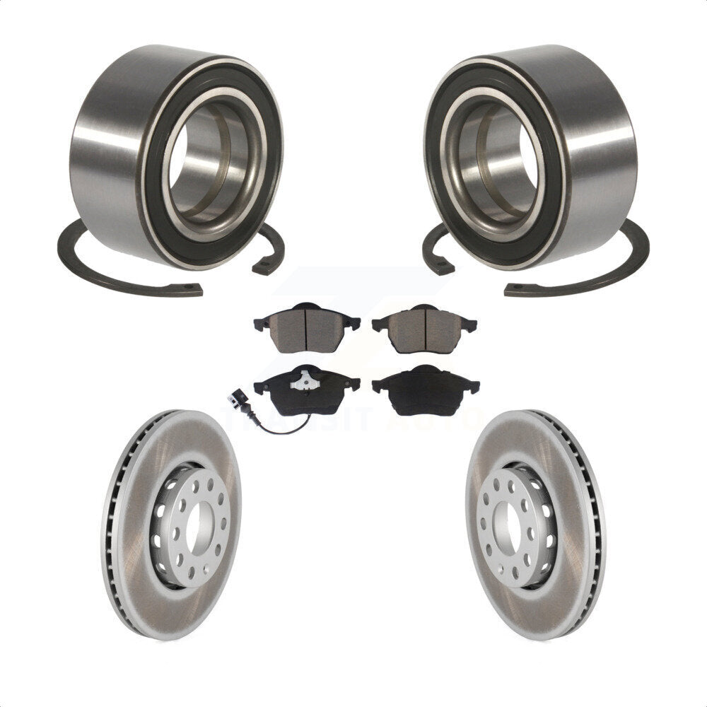 Kit de Rotor et plaquettes de frein à disque enduit de roulement de roue avant pour Audi A6 Quattro 10