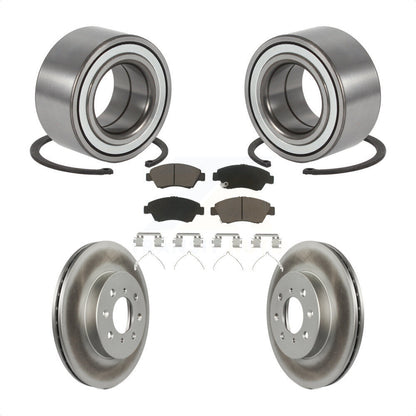 Kit de plaquettes de Rotor de frein enduit de roulement de roue avant, pour Honda Civic avec roue à 4 écrous