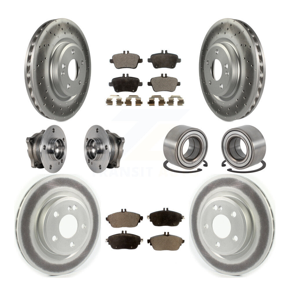 Kit de plaquettes de rotor de frein, roulement de moyeu avant et arrière (10 pièces) pour Mercedes-Benz CLA25