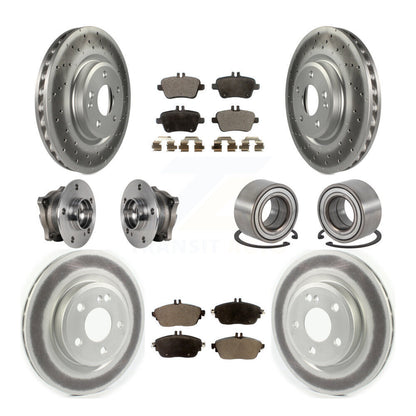 Kit de plaquettes de rotor de frein, roulement de moyeu avant et arrière (10 pièces) pour Mercedes-Benz CLA25