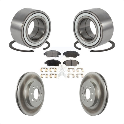 Kit de plaquettes de Rotor de frein enduit de roulement de roue avant, pour Honda Civic avec roue à 4 écrous