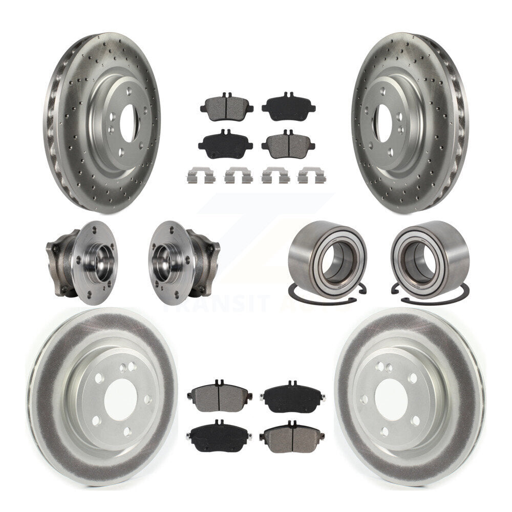 Kit de plaquettes de rotor de frein, roulement de moyeu avant et arrière (10 pièces) pour Mercedes-Benz CLA25
